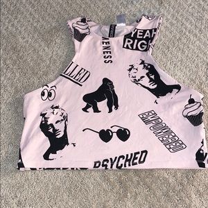 Size medium light pink cropped halter